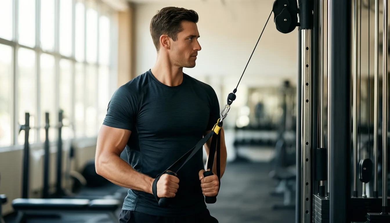 athlete performing a banded external rotation exercise