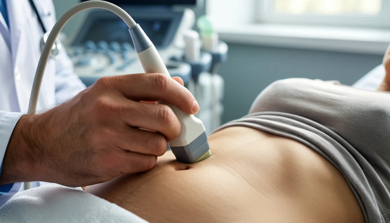 Ultrasound exam of the upper abdomen