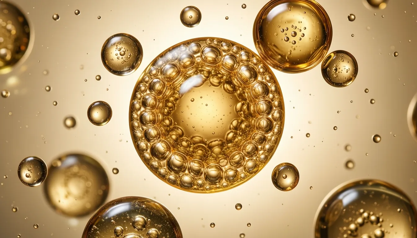 Illustration of varied lipoprotein particles in suspension