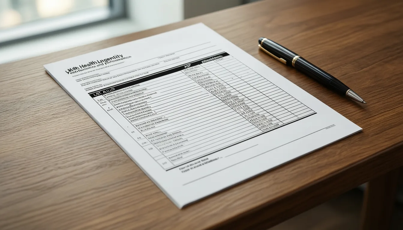 A printed lab results sheet on a desk with liver and platelet values highlighted.