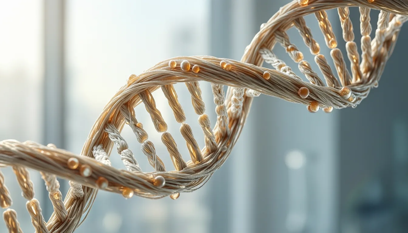 Abstract close-up evoking DNA and chromatin structure